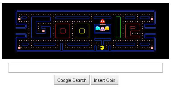 google doodle pacman. man doodle Pacman+google